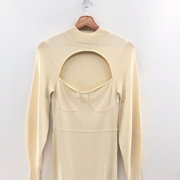 NBD Tanner Ruched Mini Dress in Ivory S‎ - Picture 3 of 12